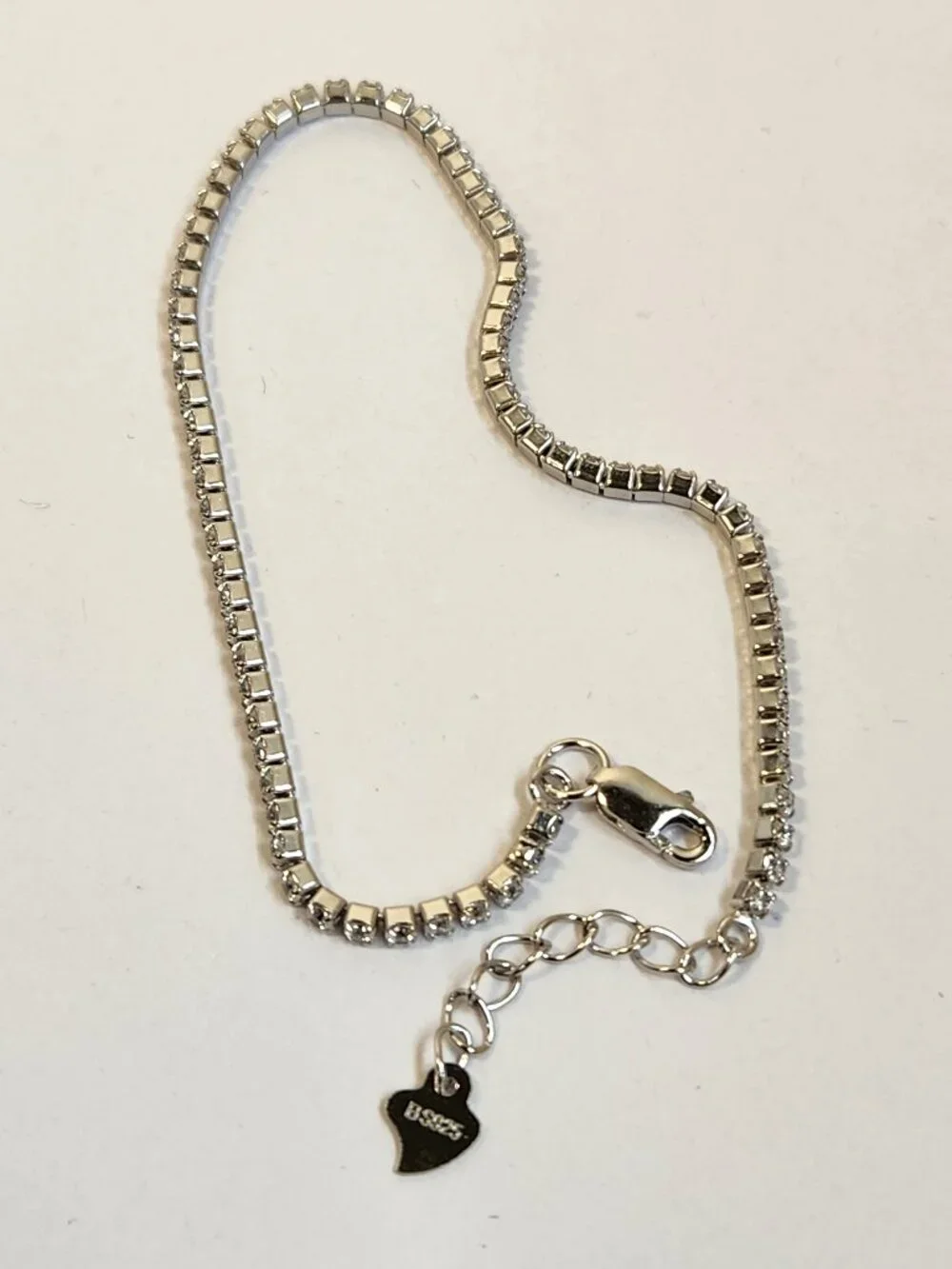 VTG NWOT Swarovski Tennis Bracelet 925 Sterling Silver 7